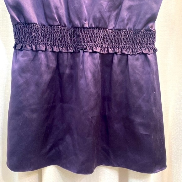 NWOT Women’s Plumb Colored BCBG MaxAzria Satin Top Size Medium - Picture 8 of 8